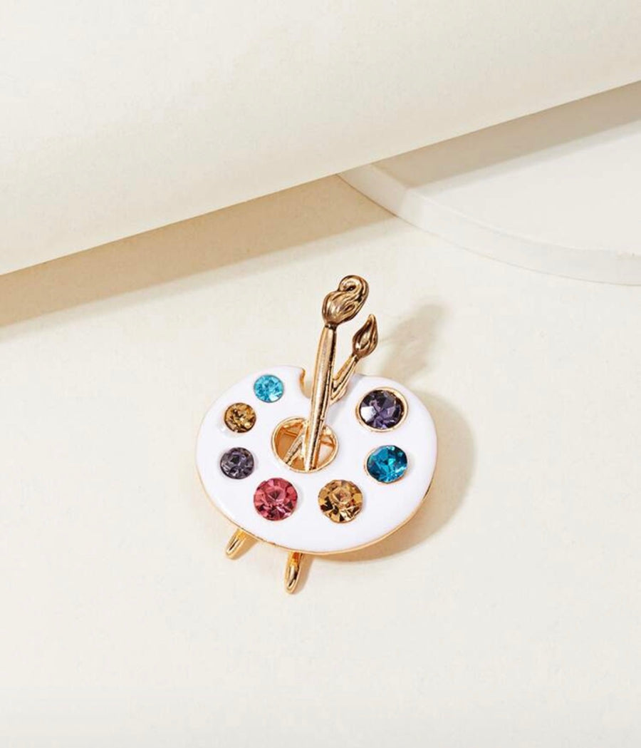 Broche Resinado Aquarela - Amora Semi Joias - Amora SemiJoias