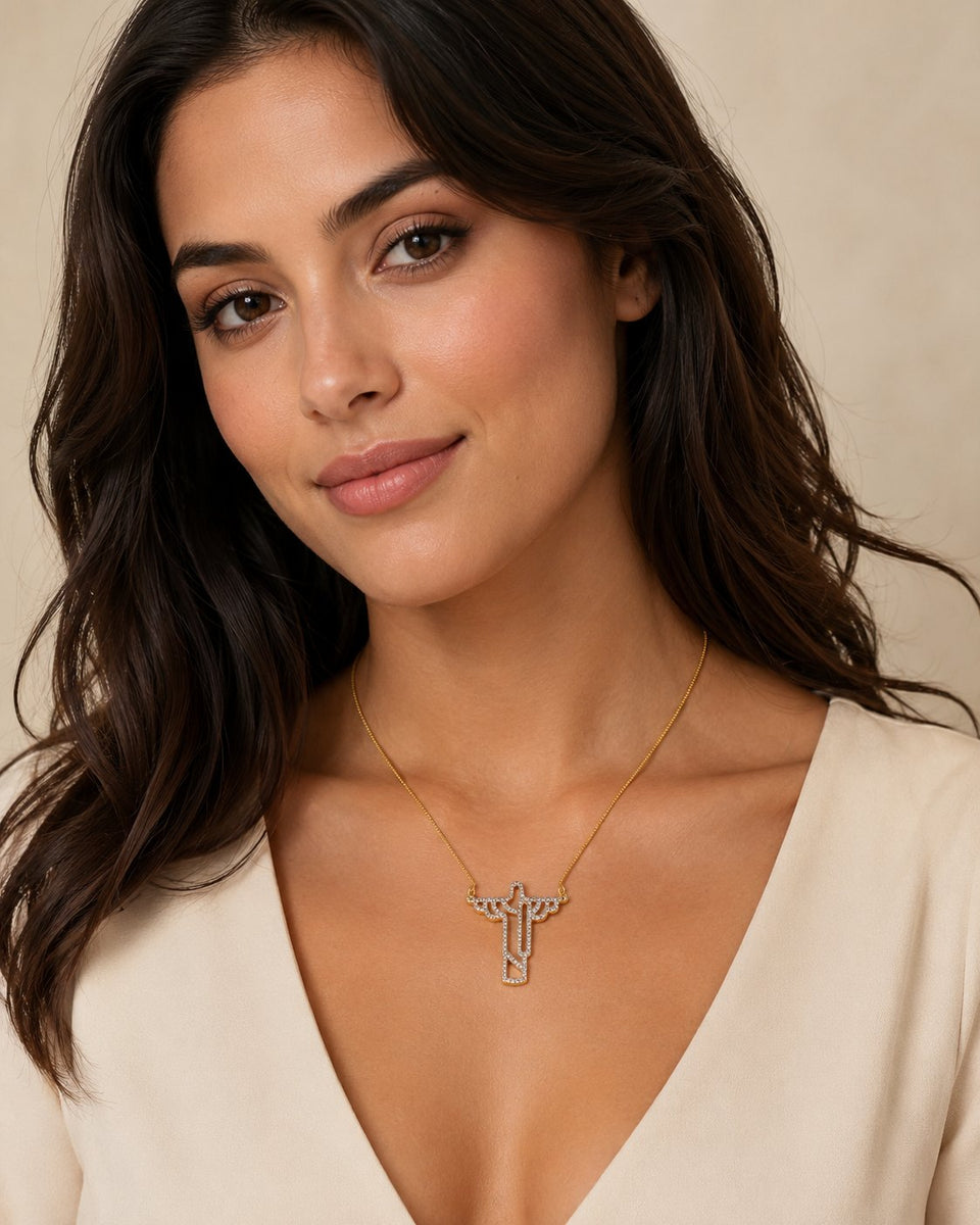 Colar Cristo Redentor - Amora Semi Joias