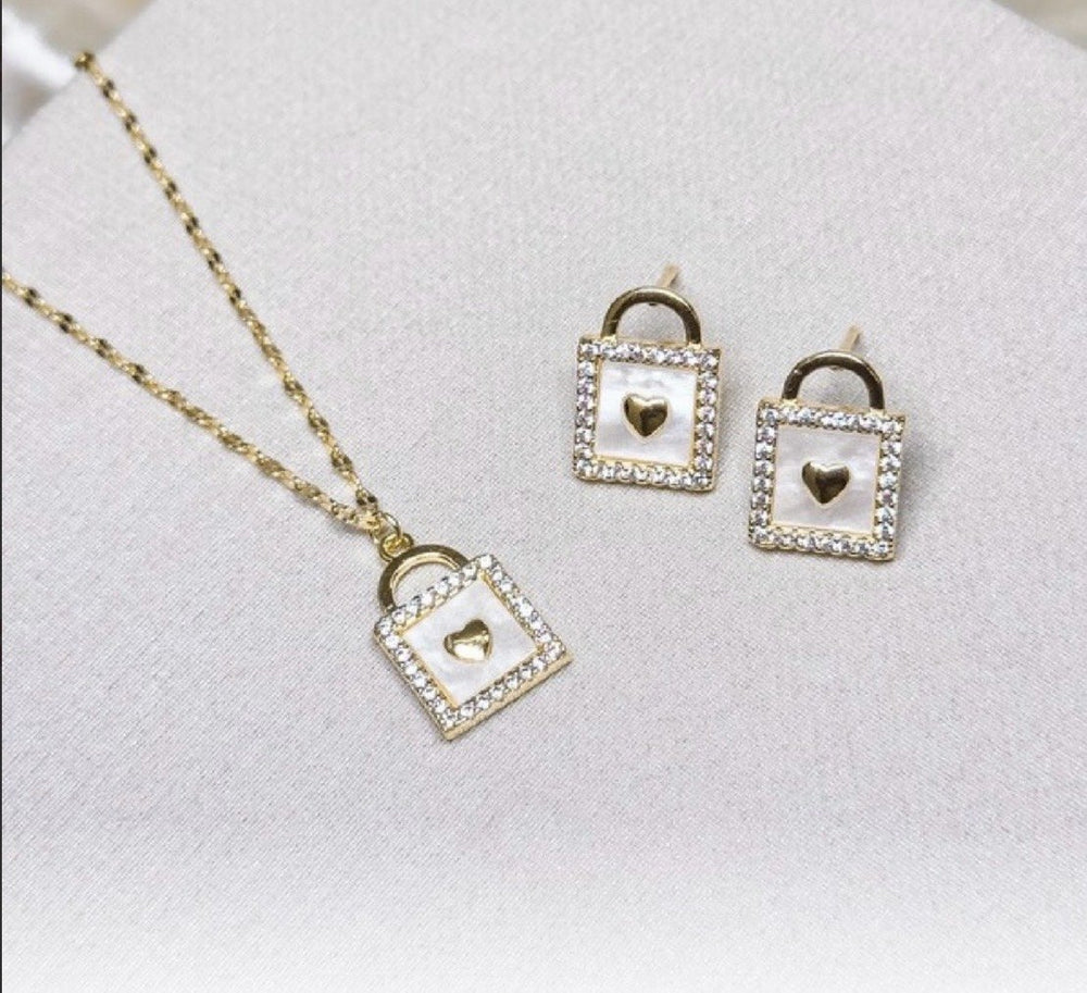Conjunto Cadeado - Amora Semi Joias
